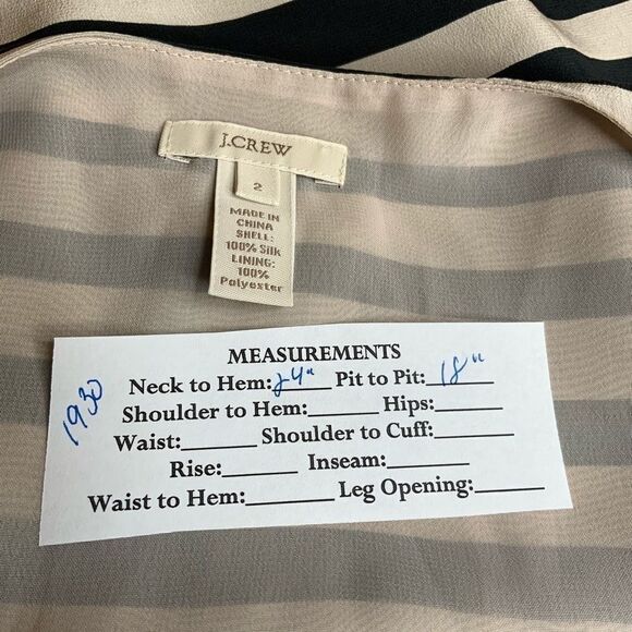 J. Crew 100% silk sleeveless asymmetrical top sz 2 - Picture 8 of 8